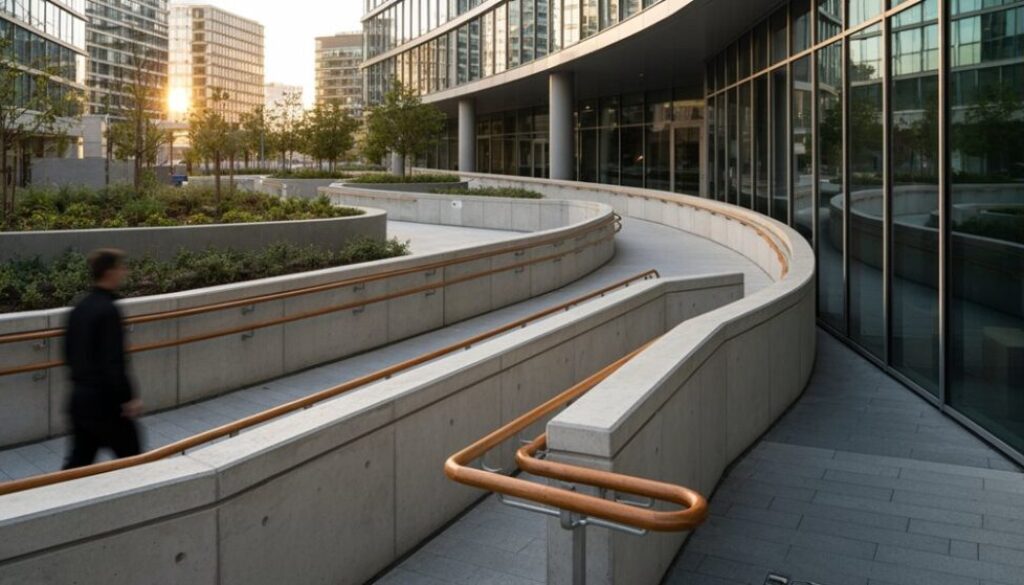 ambitioniertes architektonisches Rollstuhlrampenwesen