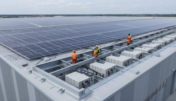 Energiespeichersysteme auf Gewerbedächern