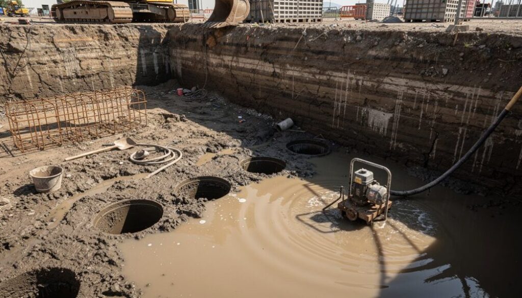 offene Bohrlöcher, die Grundwasserschäden verursachen