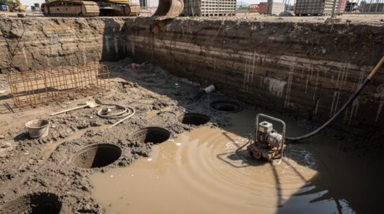 offene Bohrlöcher, die Grundwasserschäden verursachen